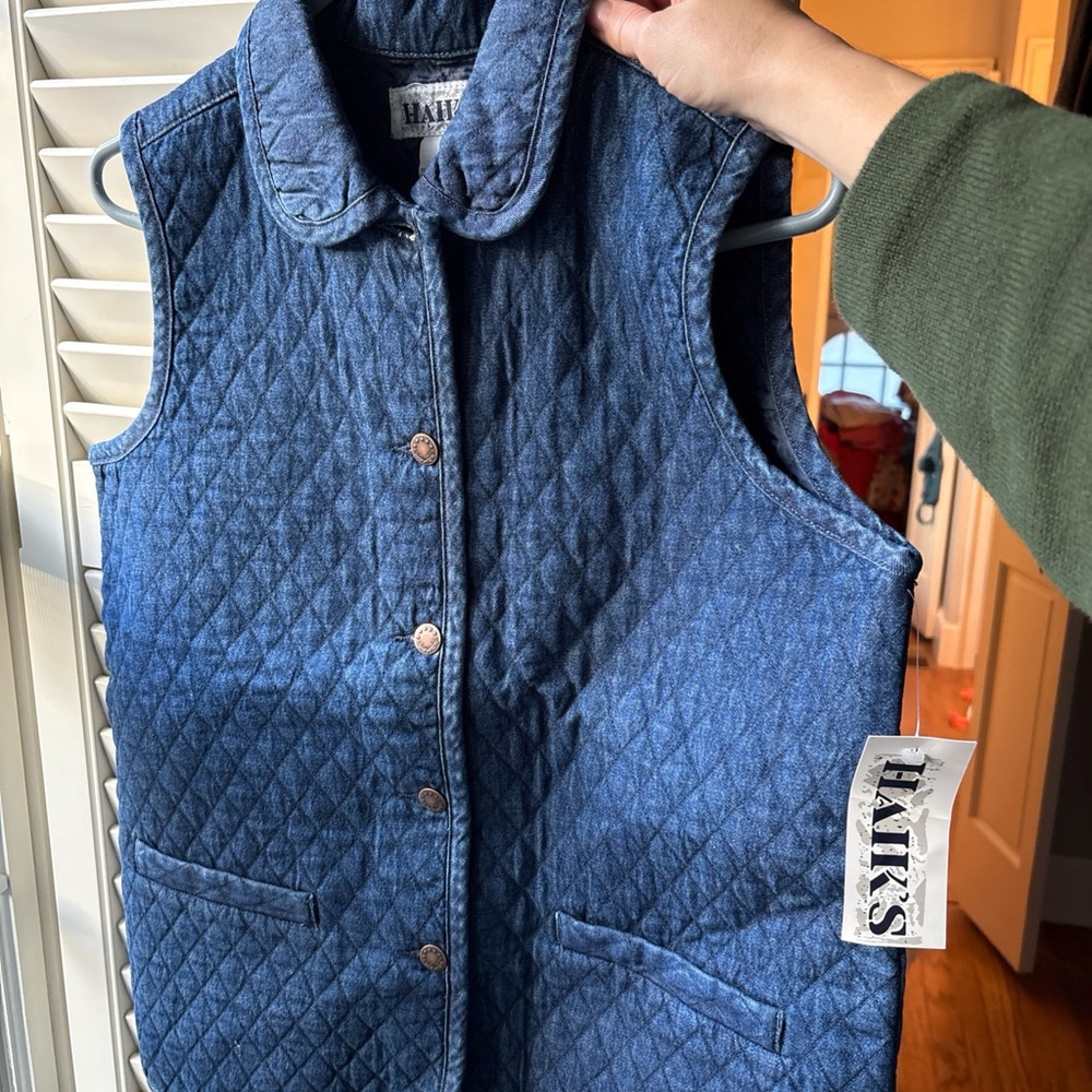 Haik’s NWT Denim Quilted Vest